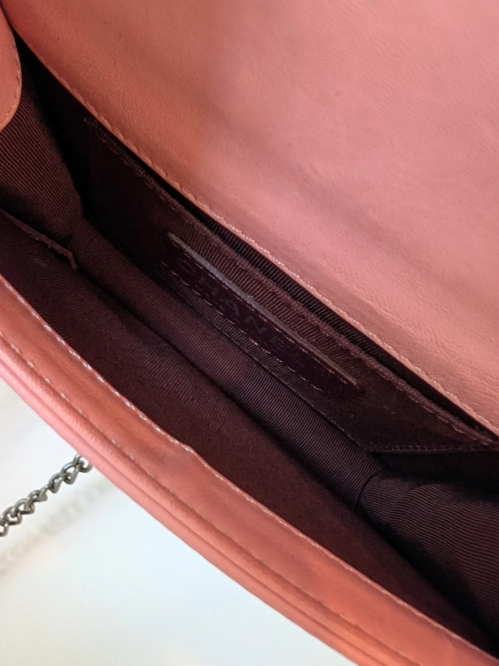 Chanel Brick Lego Pink Leather Boy Mini Flap Bag
